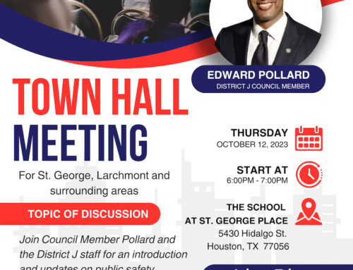 Town Hall Meeting for St. George, Larchmont and Surrounding Areas, Oct. 12