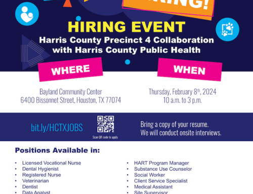 Hiring Event: Harris County Precinct 4 & Harris County Public Health, Feb. 8