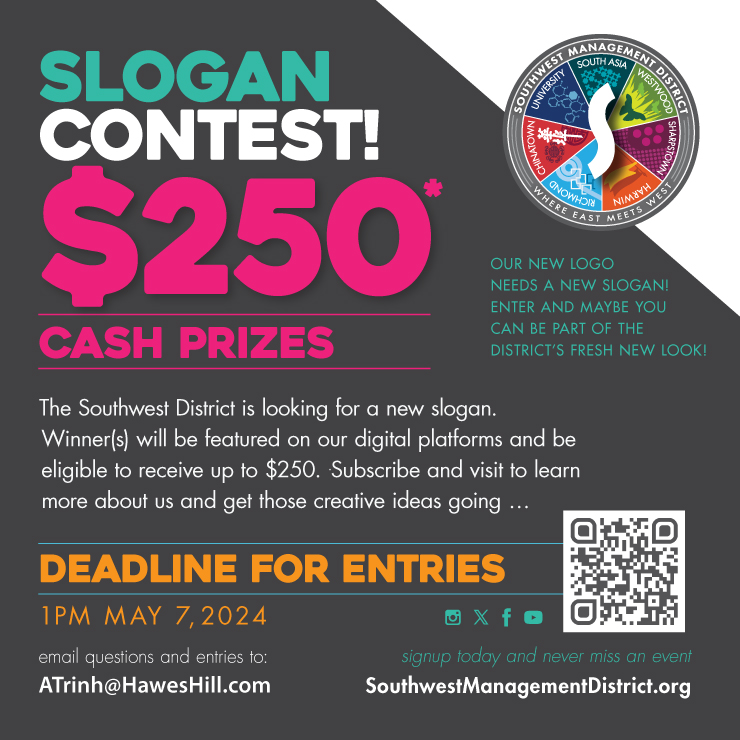 Slogan Contest 250 Cash Prizes Southwest Management District